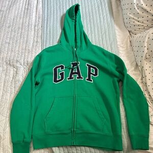 Green Gap Zip Up Hoodie
